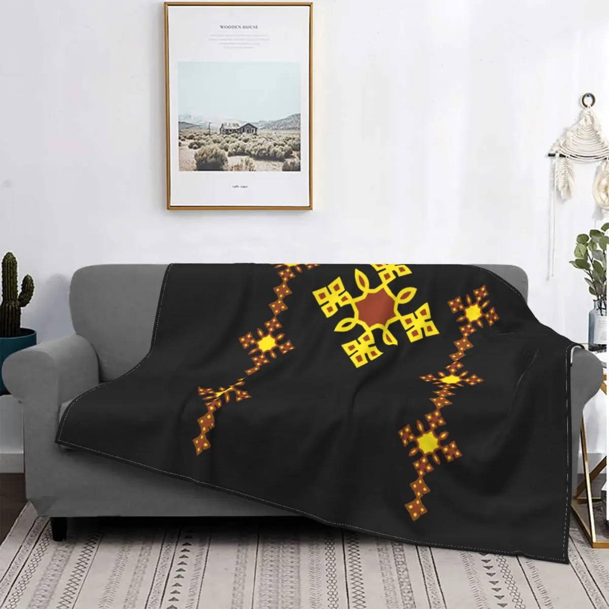 

Beautiful Ethiopian Cross Ethiopia Blanket Flannel Winter Portable Super Soft Throw Blankets for Home Travel Quilt