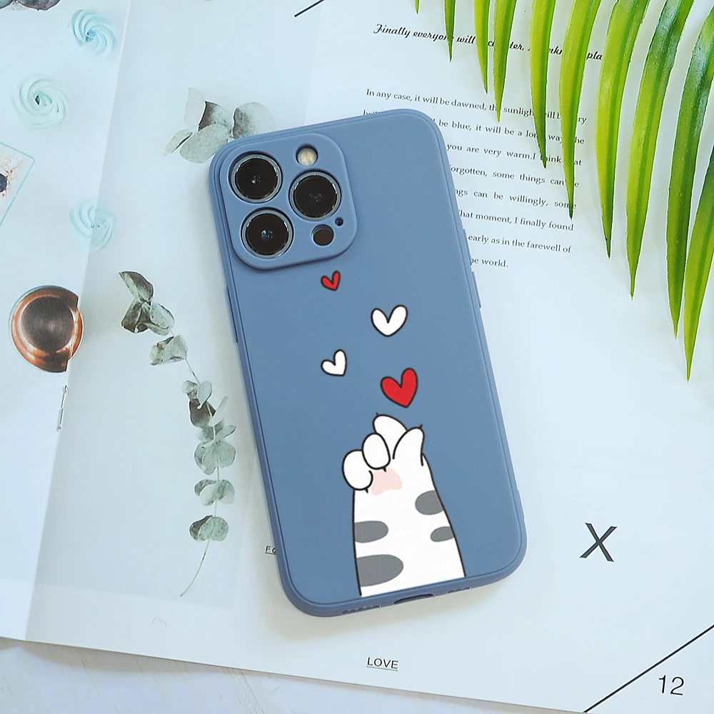 

Cute Heart Phone Case For iPhone 13 12 11 Pro Max Soft Camera Protection Cover for iPhone X XR XS Max 7 8 Plus