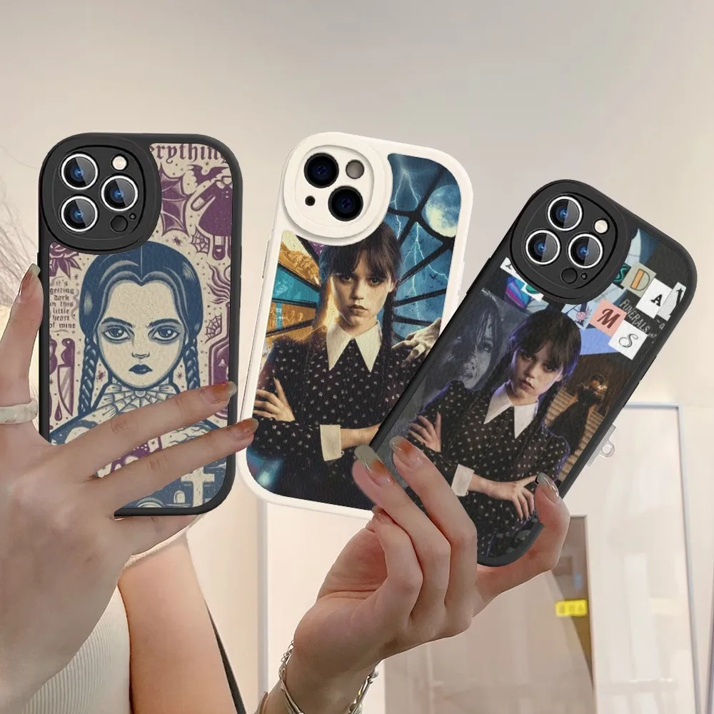 

Wednesday Addams Family Tv show Phone Case Hard Leather For iPhone 14 13 12 Mini 11 14 Pro Max Xs X Xr 7 8 Plus Fundas