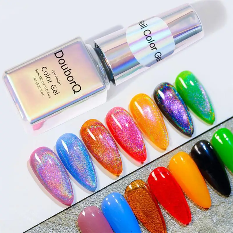 

7ml Gel Nail Polish Rainbow Cat Eye Magnetic Colorful Glitter Universal Nail Art Can Use On Any Color Sparkling Nails Accesorios