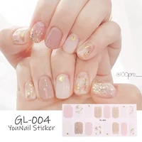 16 tipssheet glitter series shiny manicure decoracion designed nail art stickers 2020 nail decoration nail wraps shiny