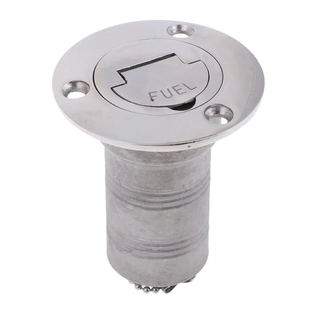 

38mm Boat Deck Fuel Filler Keyless Cap Yacht Car Fill 316 Stainless Steel
