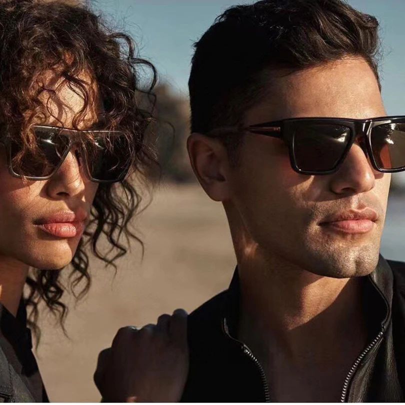 

Square frame women sunglasses gradient grey lens sunglasses men eyewear