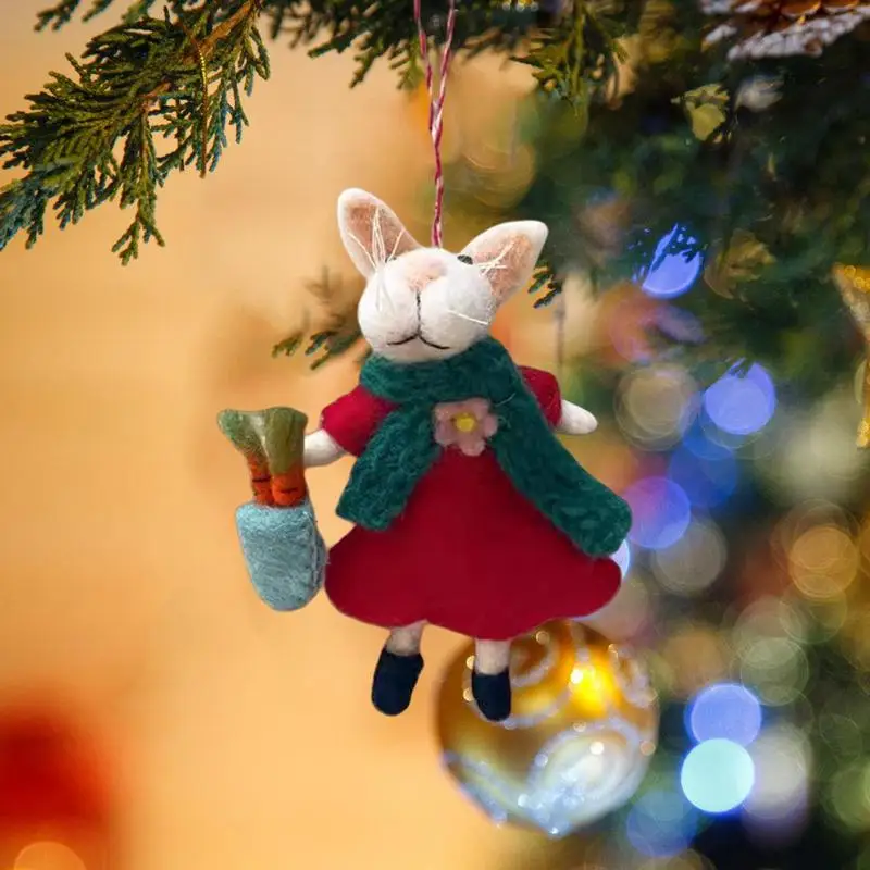 Украшение для рождественской елки ручной шерстяной фетр подвеска в виде