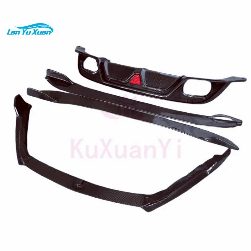 

For 15-17 Jaguar Coupe 2 Door Carbon Front Bar Edge Rear Diffuser Side Skirt Edge F-Style Body Kit