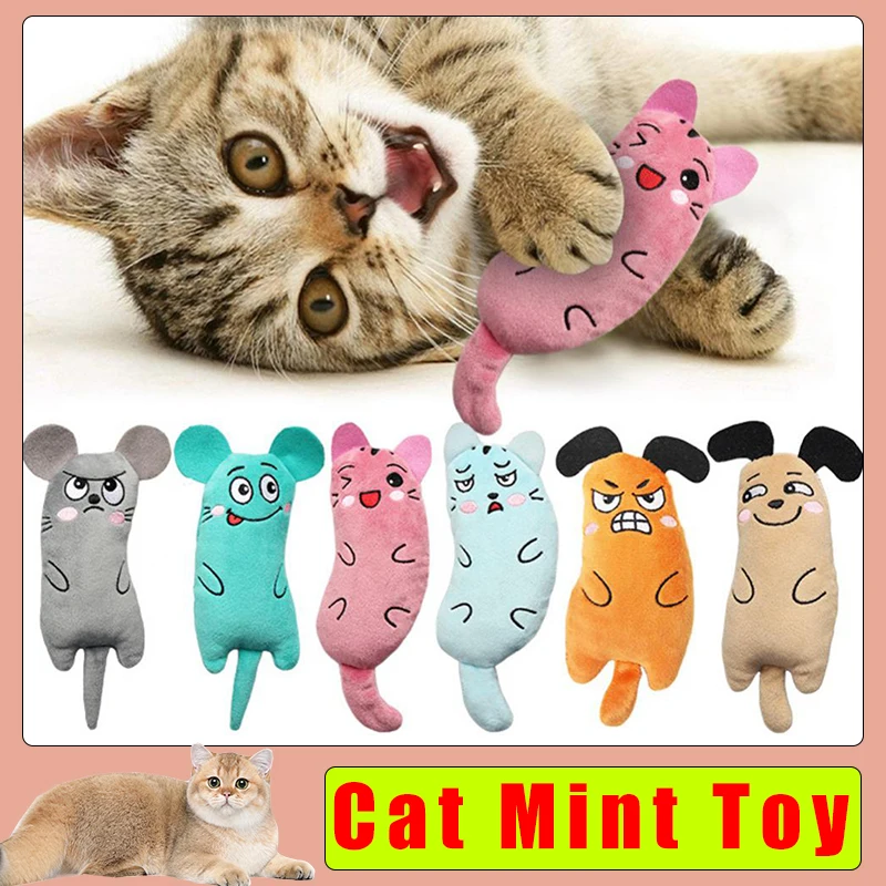 

Teeth Grinding Catnip Toys Interactive Plush Cat Toy Mouse Shape Chewing Claws Thumb Bite Cat Mint For Cats Funny Little Pillow