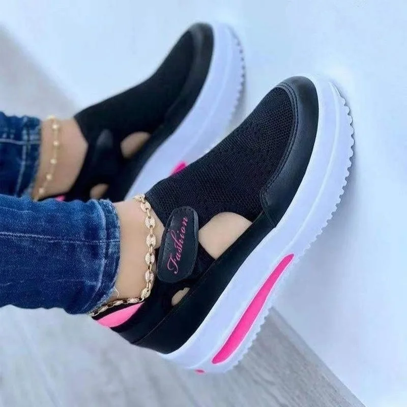 Women's 2022 Summer New Breathable  Wedge Heel Casual Sneakers Non-slip Women's Vulcanized Shoes