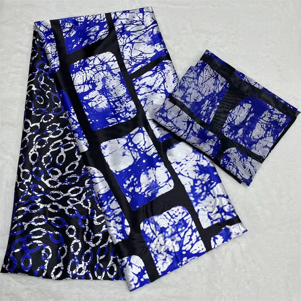 Африканская атласная ткань мягкие шелковые Вощеные ткани и шифоновая Тюлевая