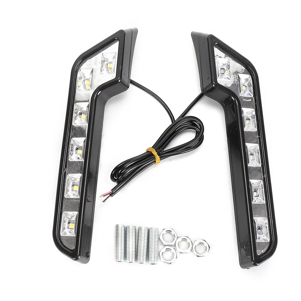 

2PCS 12V L Shape Driving Lamp Daytime Running Fog Light Durable Waterproof Car LED Lamp 6LED DRL Strip Lights For UTV Auto Truck