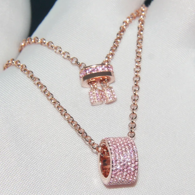 

Оригинальное Новое высококачественное женское ожерелье с подвеской Swa в форме сердца длиной до ключиц Геометрическая подвеска с круглым кристаллом