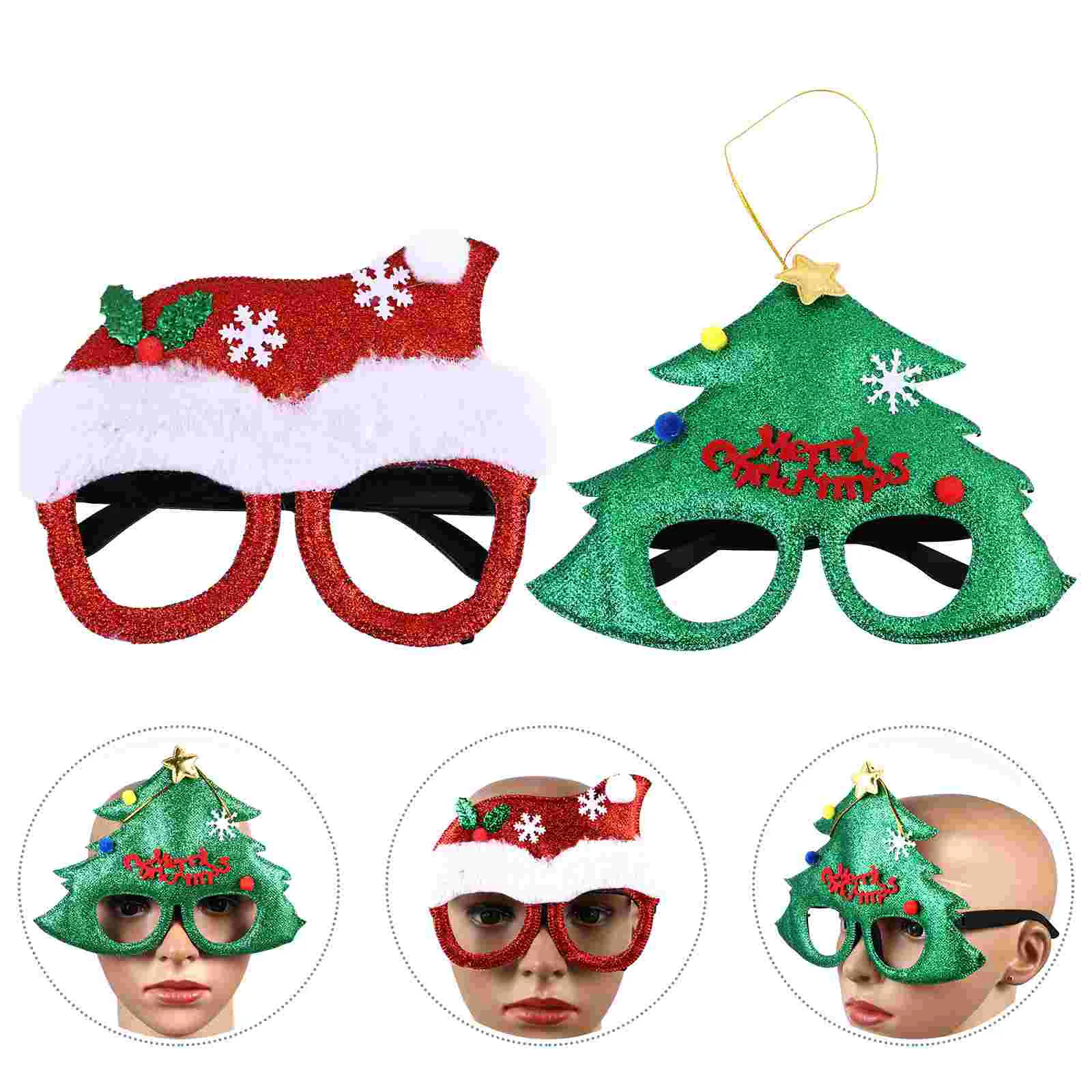 

Christmas Glasses Eyeglasses Frame Party Eyeglassephoto Tree Decoration Costume Funny Eyewearkids
