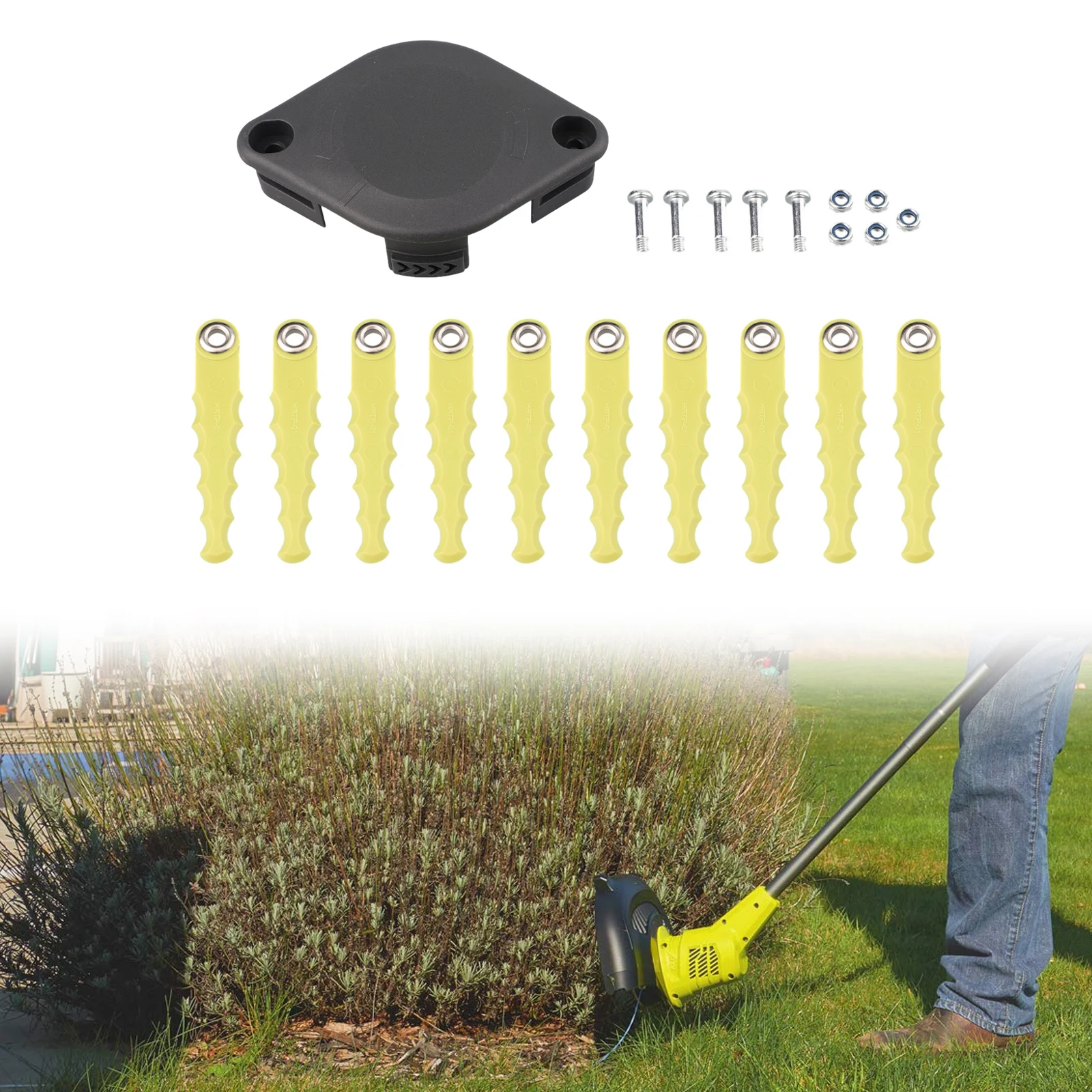 Головка для обрезки с 10 пластиковыми лезвиями RAC155 Пластиковое запасное лезвие