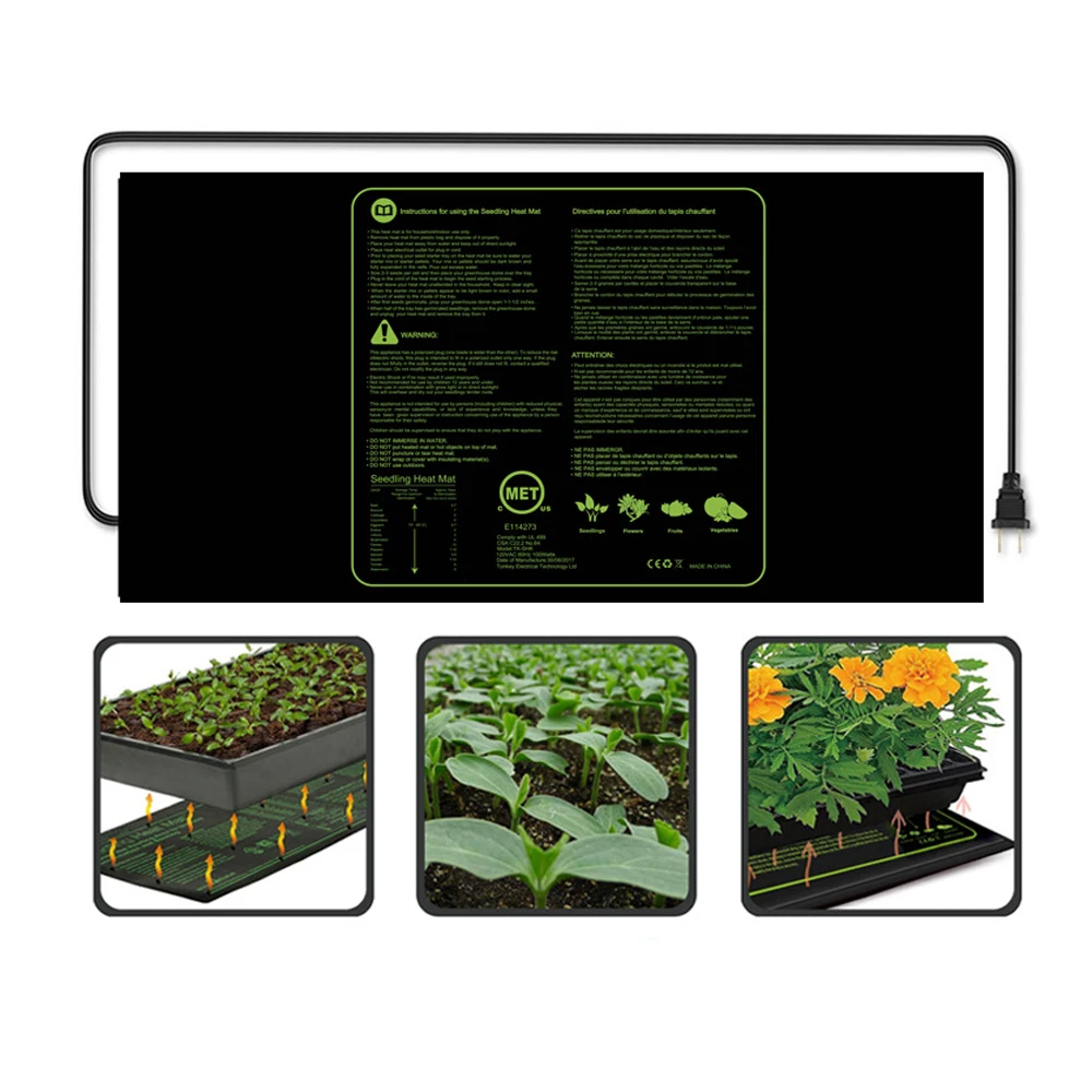 Seedling Heating Mat Waterproof Plant Seed Germination Propagation Clone Starter Pad 110V/220V Garden Supplies  48