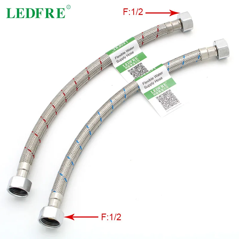 

LEDFRE 304 Stainless Steel Braided Water Flexible Kitchen Faucet Pipe Connector Plumbing Tap Hose for Bathroom Products LF15001