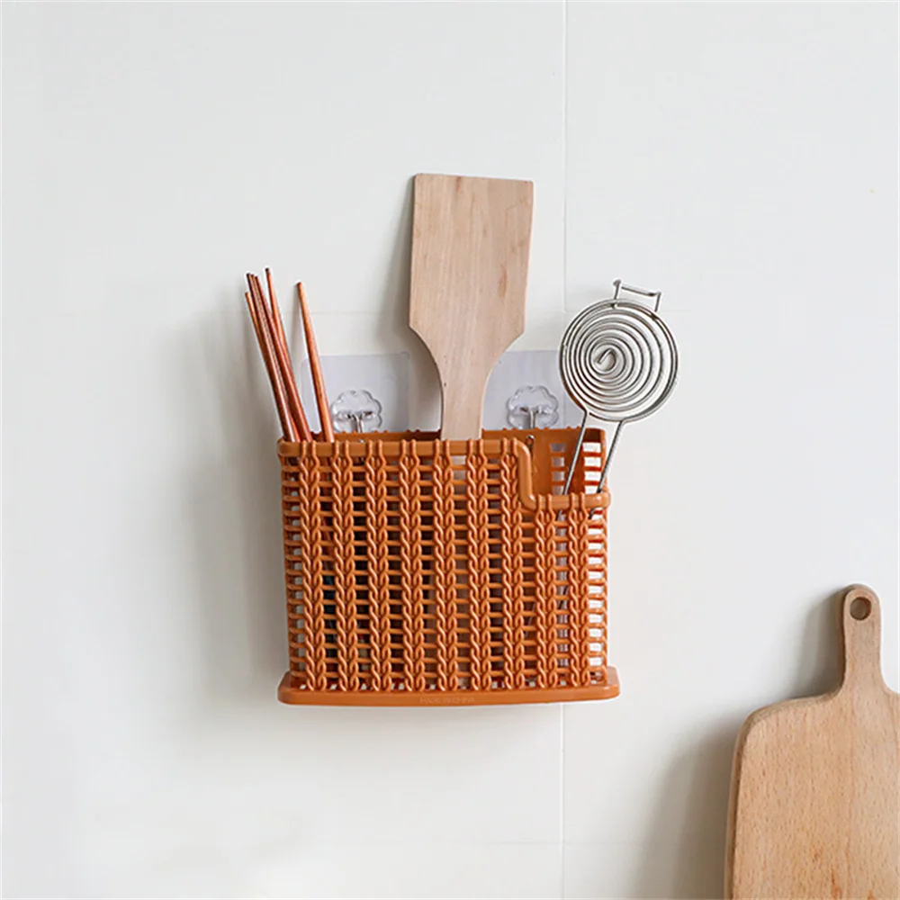 

Rattan Kitchen Chopsticks Cage Knife Stand Drain Rack Plastic Kitchenware Tray Utensil Drying Racks For Kitchen Organizer
