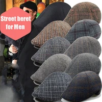 lots men spring autumn casual newsboy beret hat retro england hat wild octagonal cap 2021 street fashon unisex berets