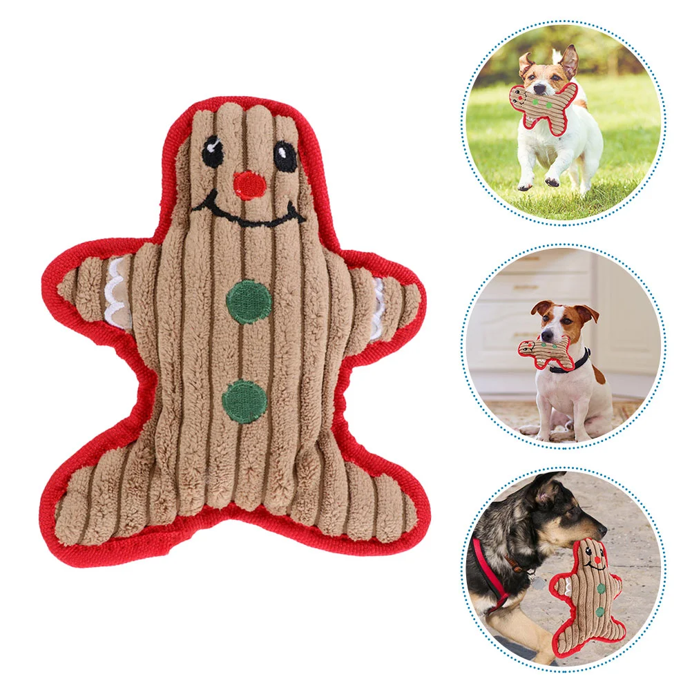 

1pc Christmas Pet Bite Chew Dog Sound Plush Dog