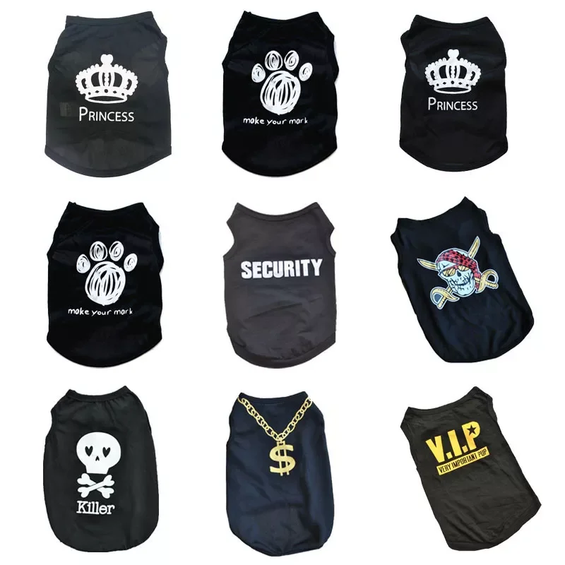 

pawstrip Summer Dog Clothes Puppy Shirt For Dogs Teddy Yorkie Bulldog Dog Shirt Small Dog Vest Pet t-shirt Teacup Puppy Clothes