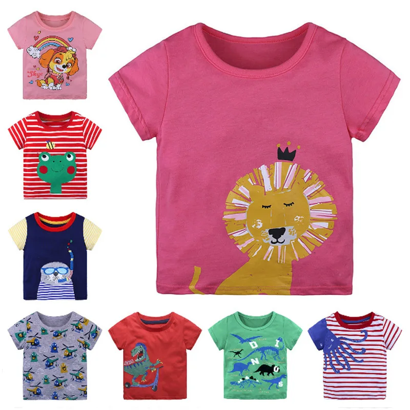 

Футболка детская летняя футболка для мальчиков Одежда для маленьких мальчиков Топ с короткими рукавами и принтом «летучая мышь», От 1 до 6 ле...