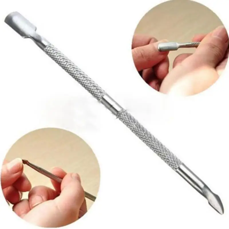 

1Pcs Stainless Steel Cuticle Pusher For Dead Skin Push Remover Pedicure Manicure Double-end Nail Cuticle Remover Care Tools New