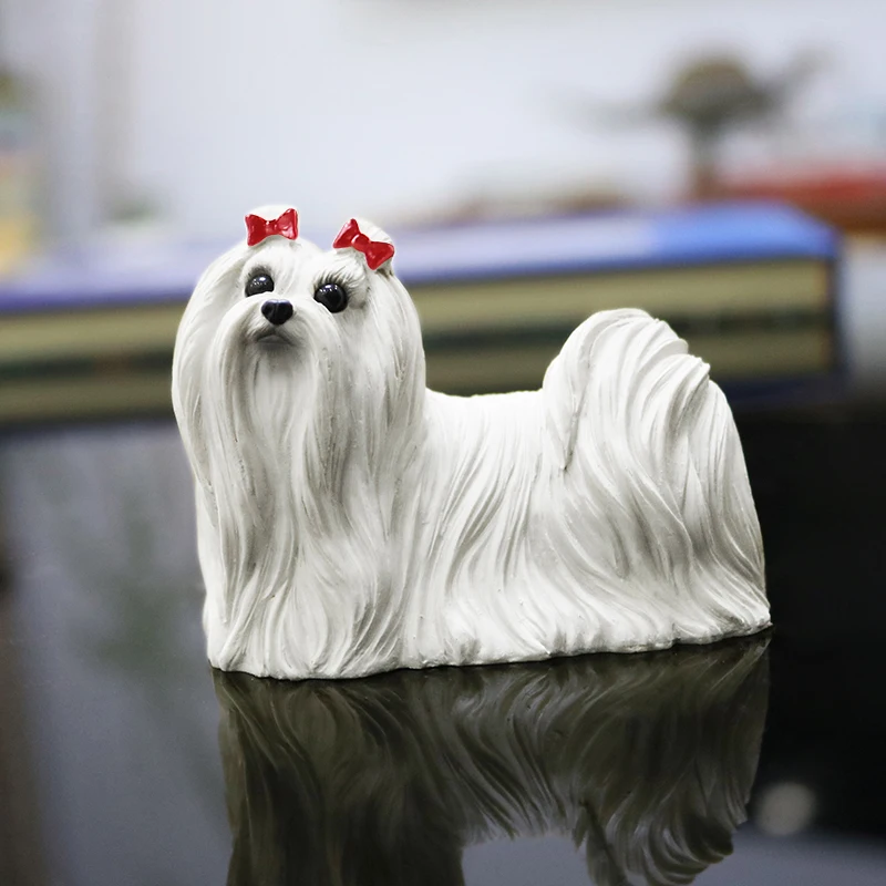 

Модель JJM Maltese Dog фигурка для домашних животных, канадные животные, волчанка, коллекционные игрушки из ПВХ, обучающая модель для взрослых и де...