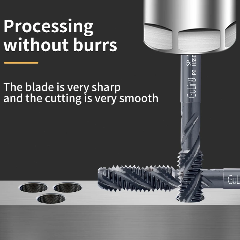 

GULING HSS-E спиральные рифленые метчики с окислительным покрытием резьба Метрическая машина кран M1.2 ~ M16