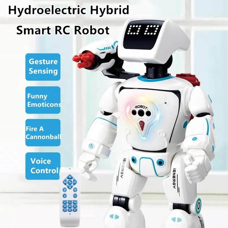 

Remote Control Toys Intelligent Robot Voice Conversation Gesture Touch Sensing Battle Mode Launch Bullet RC Robot Toy Kids Gift