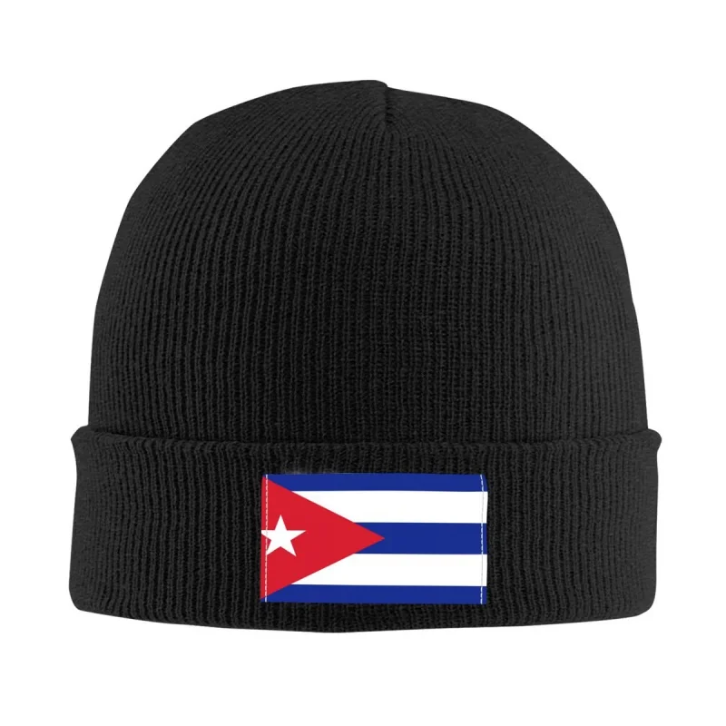 

Flag Of Cuba Skullies Beanies Caps Winter Warm Knit Hat Men Women Hip Hop Adult Cuban Patriotic Bonnet Hats Outdoor Ski Cap