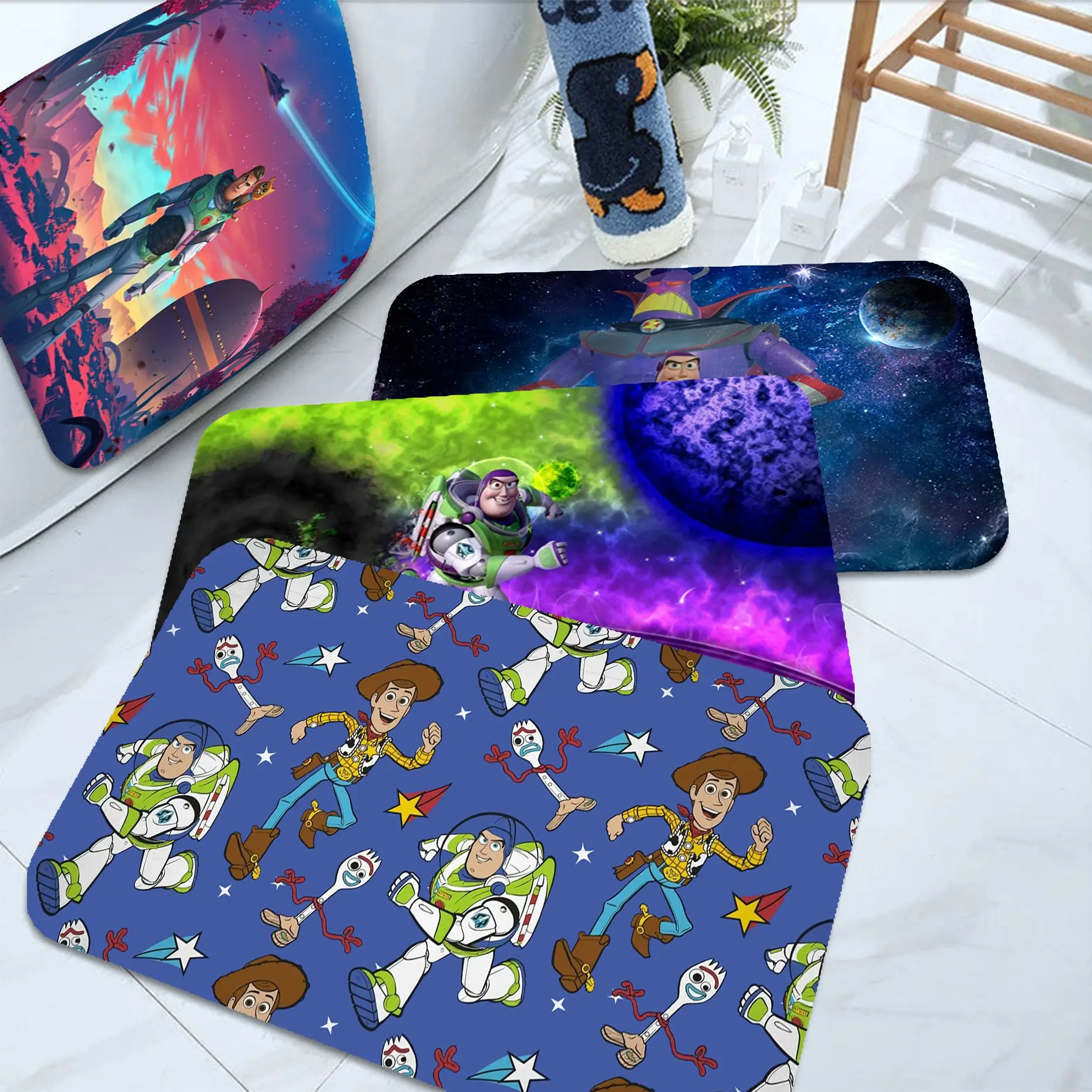 

Disney Toy Story Lightyear Bath Mat INS Style Soft Bedroom Floor House Laundry Room Mat Anti-skid Bedside Mats
