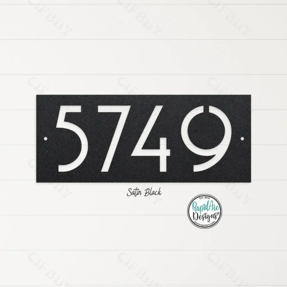 Индивидуальный прямоугольный знак середины века с номером дома металлическая