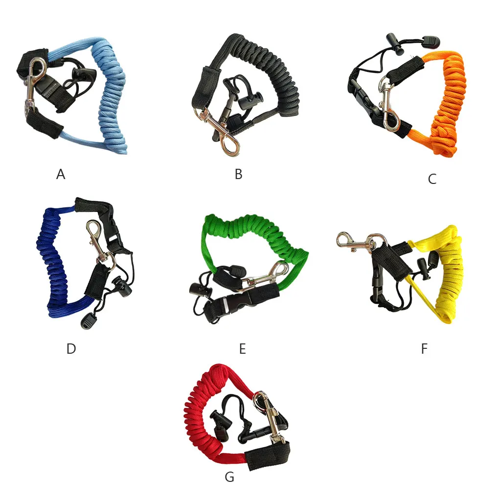 

Поводок для Каяка с крючком, безопасный длинный прочный спиральный шнурок, уличная многофункциональная веревка против потери, гребная лодк...