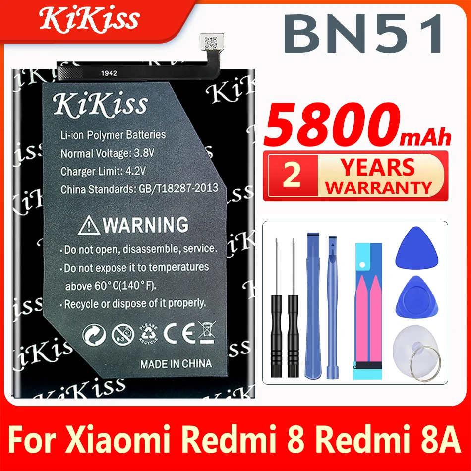 

Replacement Battery 5800mAh BN51 for Xiaomi Redmi 8 Redmi 8A Redmi8 Redmi8A Phone Battery BN 51 BN-51