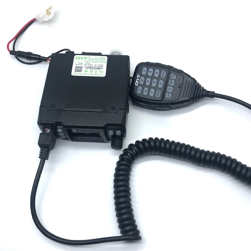 Original QYT KT-7900D 25W Quad Band 2206 Version Mini Mobile Car Radio 136-174/220-260/350-390/400-480MHz 10KM Walkie Talkie