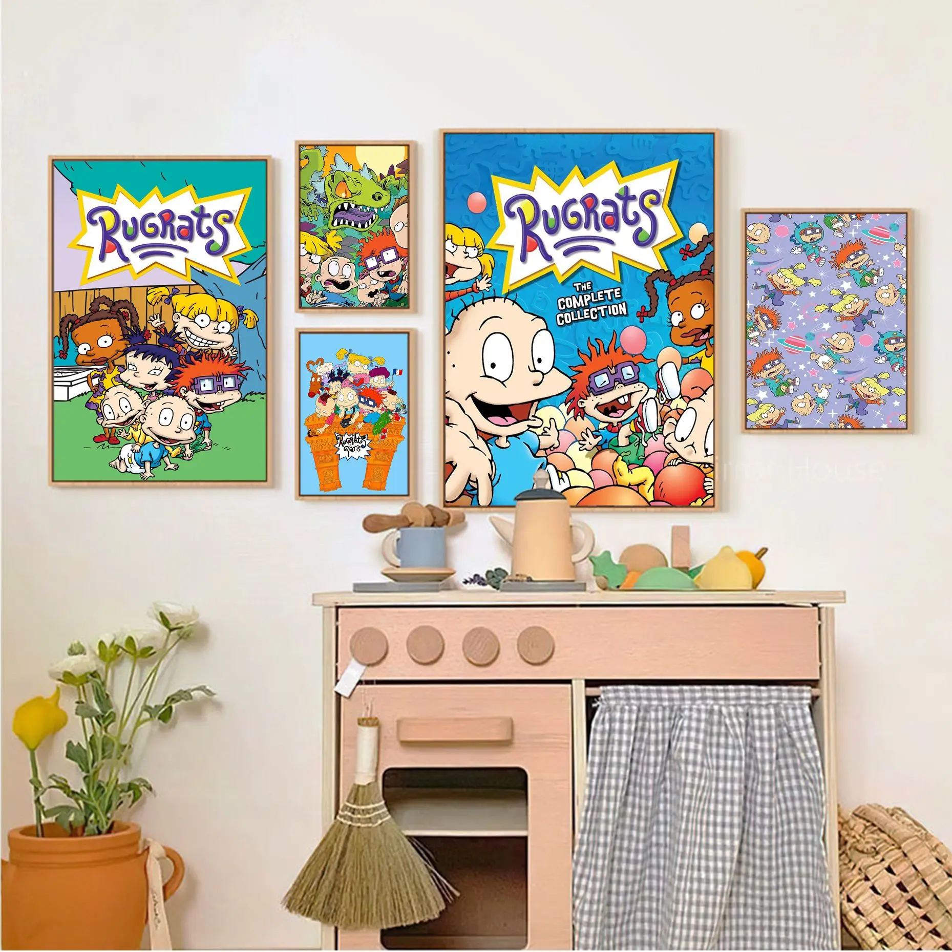 

Cartoon Children R-Rugrats Self-adhesive Art Poster Whitepaper Prints Posters Artwork Aesthetic Art Wall Painting