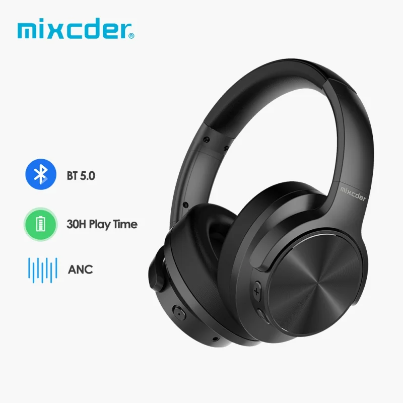 

Bluetooth-наушники Mixcder E9 с активным шумоподавлением и микрофоном