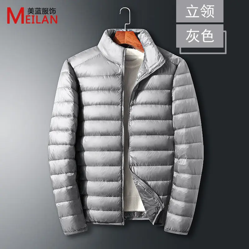 Men Fluffy Winter Coat Fashion Hooded 90% White Duck Down Jackets Ultralight Puffer Down Coat Portable Slim Down Parkas 5XL 6XL