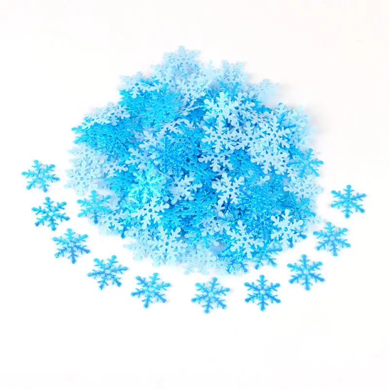 

Christmas Colorful Snowflake Flakes Decoration Throwing Paper Scraps Fake Snowflake Bright Snowflakes DIY Accessories