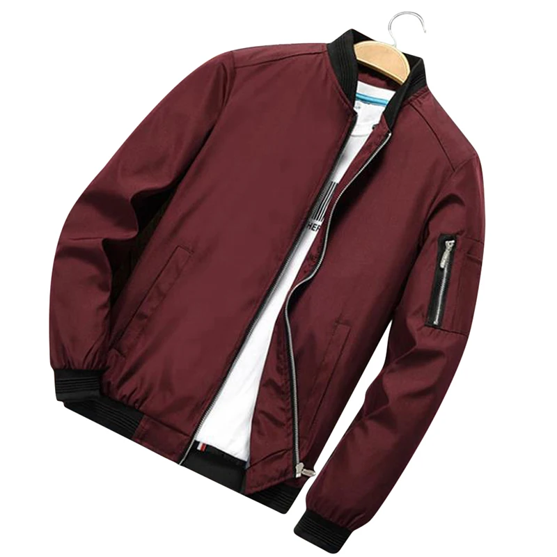

New 2022 Jacket Men Fashion Casual Slim Mens Jacket Sportswear Bomber Jacket Mens jackets men and Coats Hot S- New