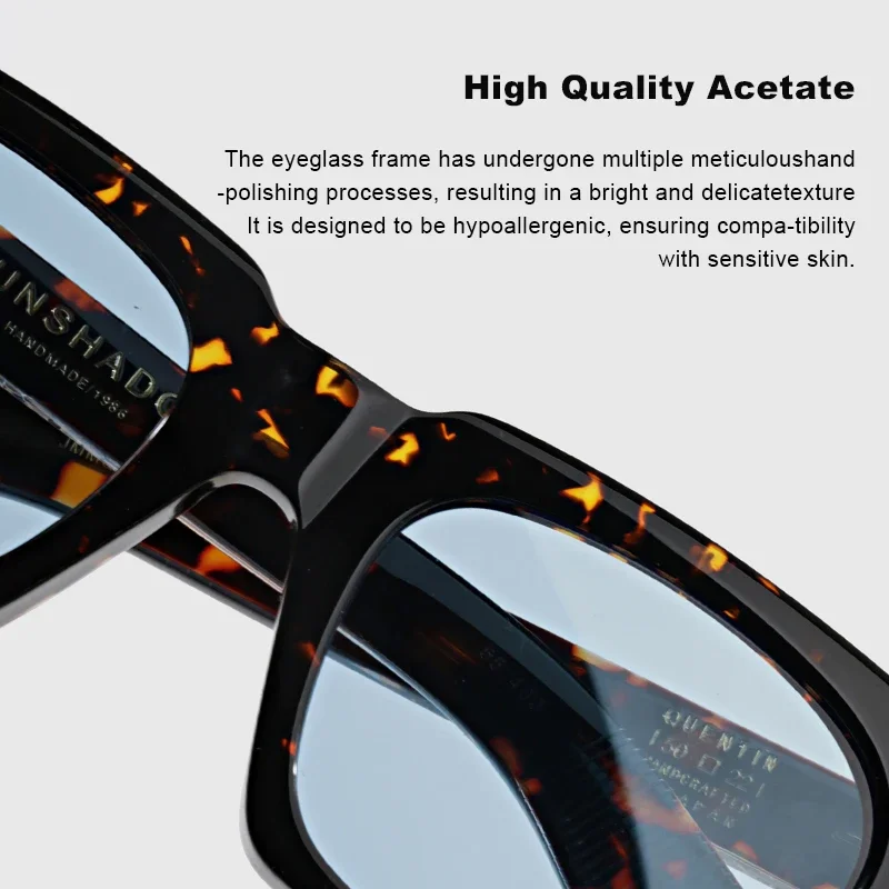 Ручная работа 2024 квадратные ацетатные винтажные солнцезащитные очки высокое