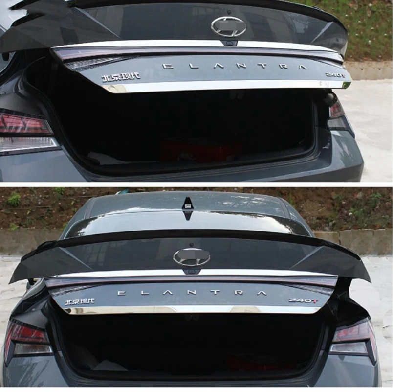 

For Hyundai Elantra Avante CN7 2021 2022 Accessories Rear Trunk Lid Cover Tailgate Trim Door Handle Molding Boot Garnish Bezel
