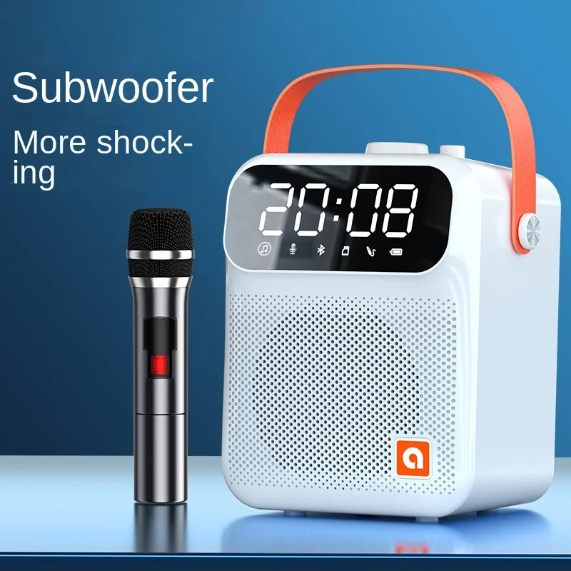 

New Bluetooth Speaker Outdoor Portable Square Dance Microphone K Song Recording Card Computer Subwoofer Audio