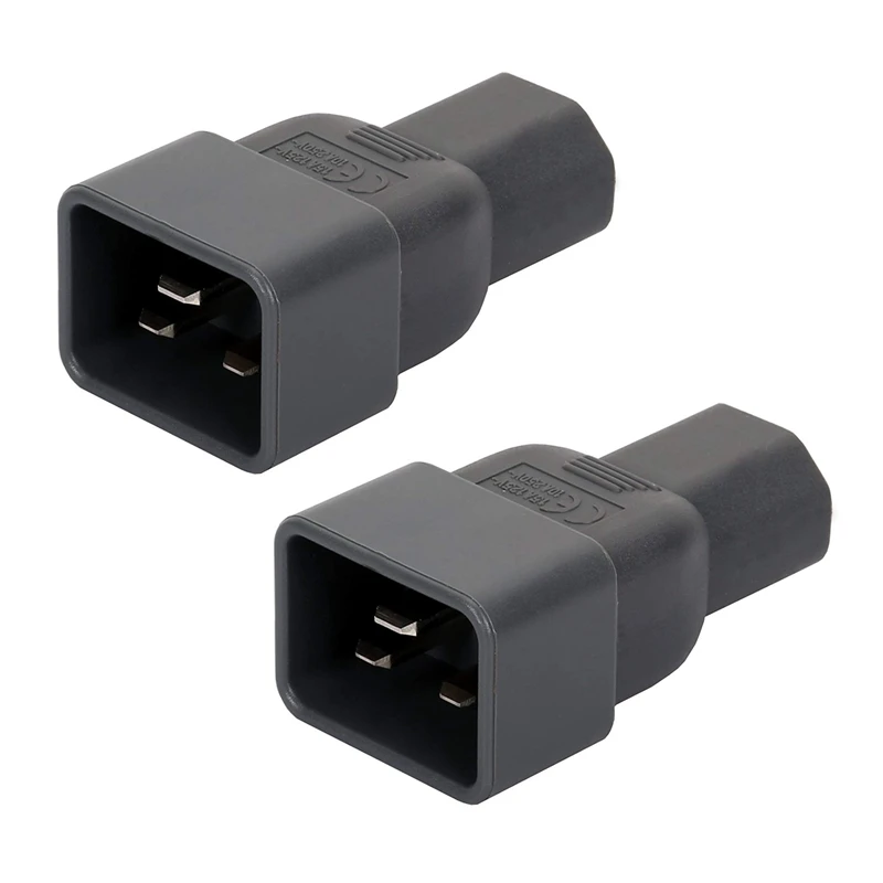 Адаптер переменного тока IEC 320 C13-C20, от 15 А до 10 А, 16 А до 10 А, 2 шт.