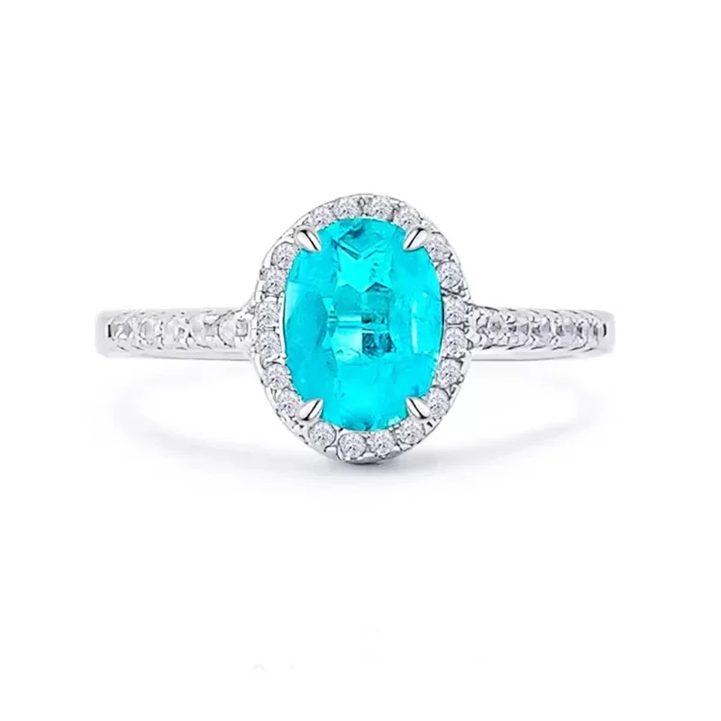 Новое эллиптическое кольцо из серебра 925 пробы с уникальным и универсальным