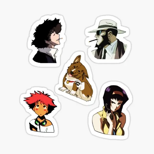 

Bebop Crew Stickers 5PCS Stickers for Print Home Decorations Art Car Funny Stickers Cute Wall Water Bottles Laptop Bumper