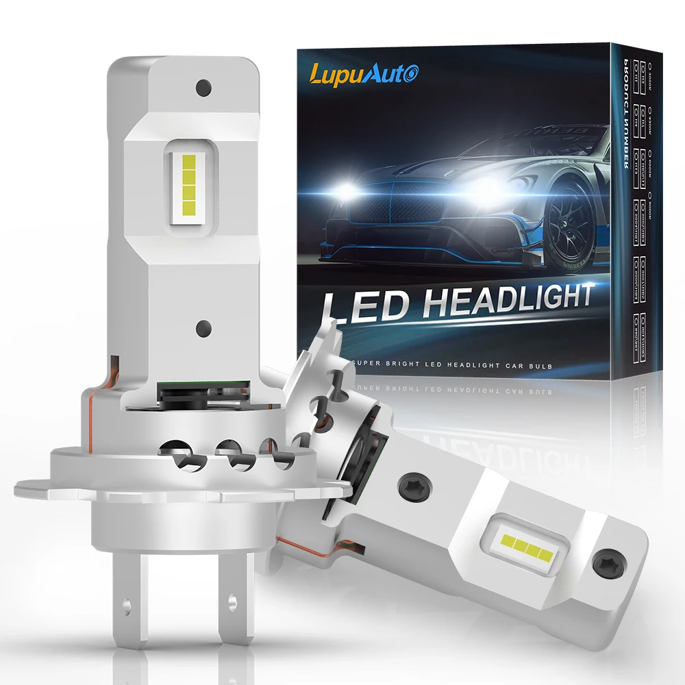 1Pair/2x Car LED H7 LED Canbus Headlight Bulb 6500K Super Bright 12V 20000Lm 1:1 H7 Csp LED Auto Headlamp Accessories Lupuauto