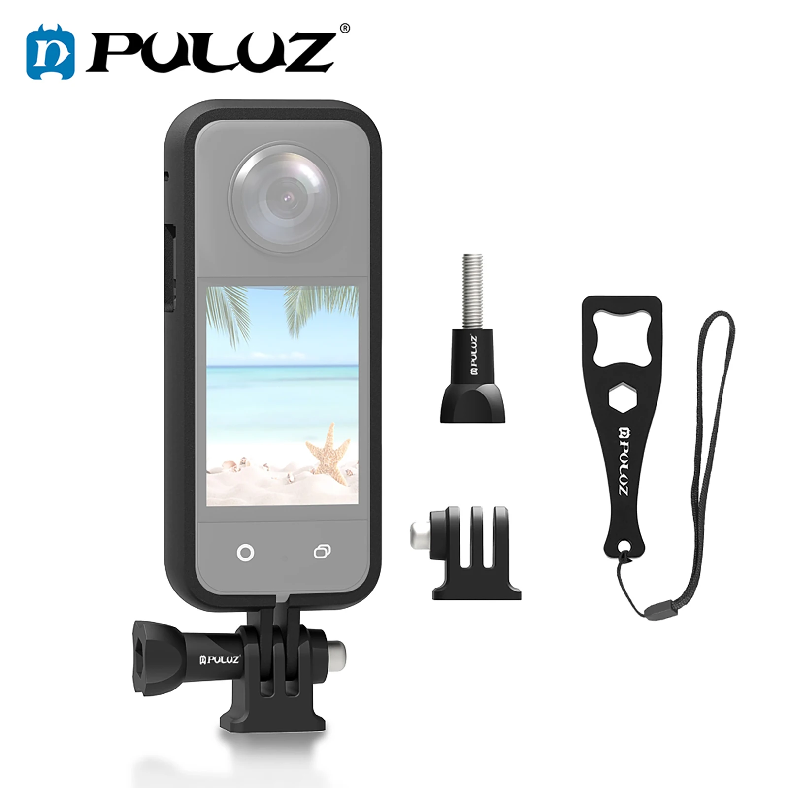 Защитная рамка PULUZ из АБС-пластика для камеры Insta360 X3 рамка для корпуса с адаптером и винтовыми аксессуарами