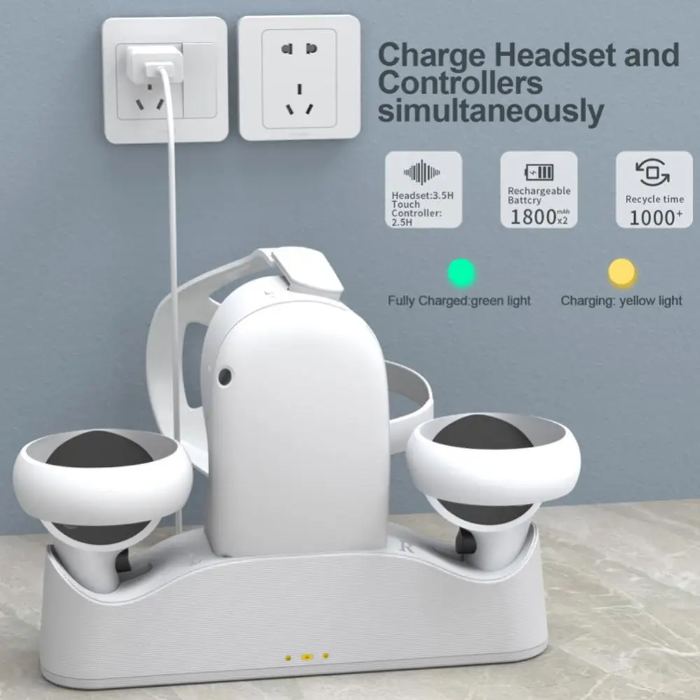 

Магнитная зарядная док-станция для Oculus Quest 2 очков, контроллер для гарнитуры, подставка для быстрой зарядки, базовые аксессуары VR