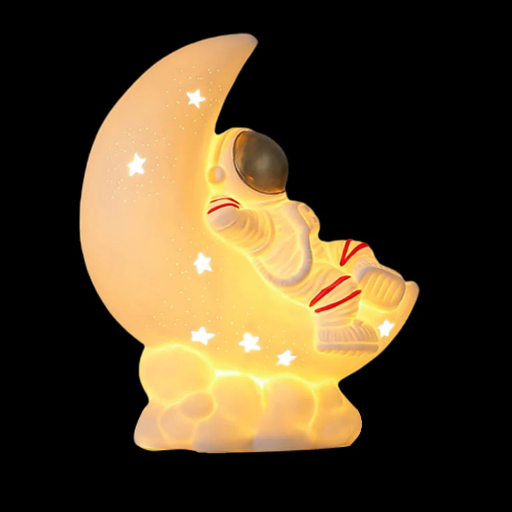 

Фотографическая статуя Ночная мини-лампа Spaceman, керамический астронавт, украшение для рабочего стола