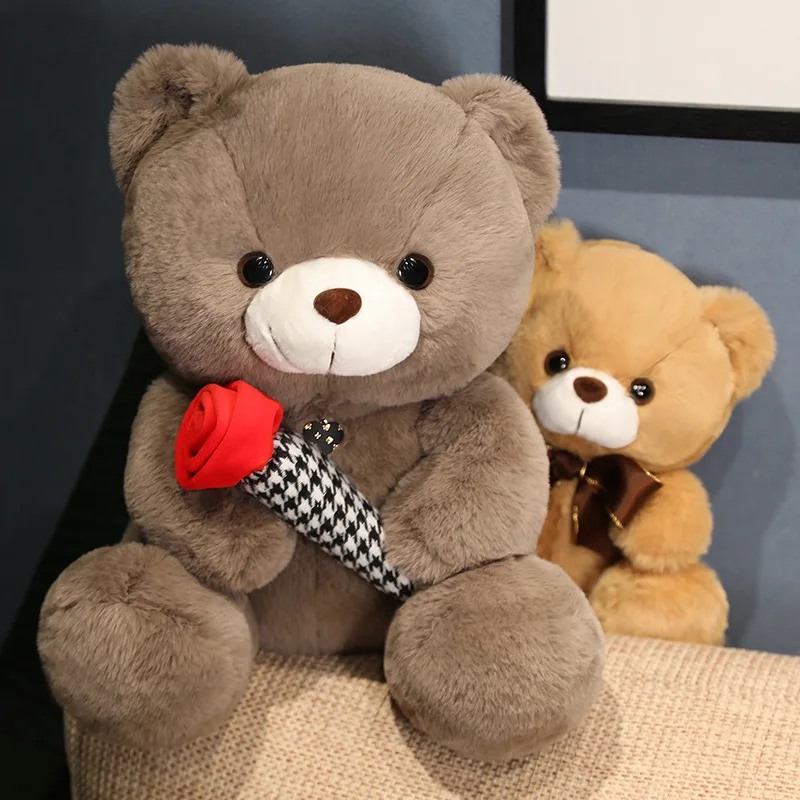 

26/36 см милый бант плюшевый мишка плюшевые игрушки мягкий медведь с розовым сердцем успокаивающие куклы игрушки для детей девочек подарок дл...