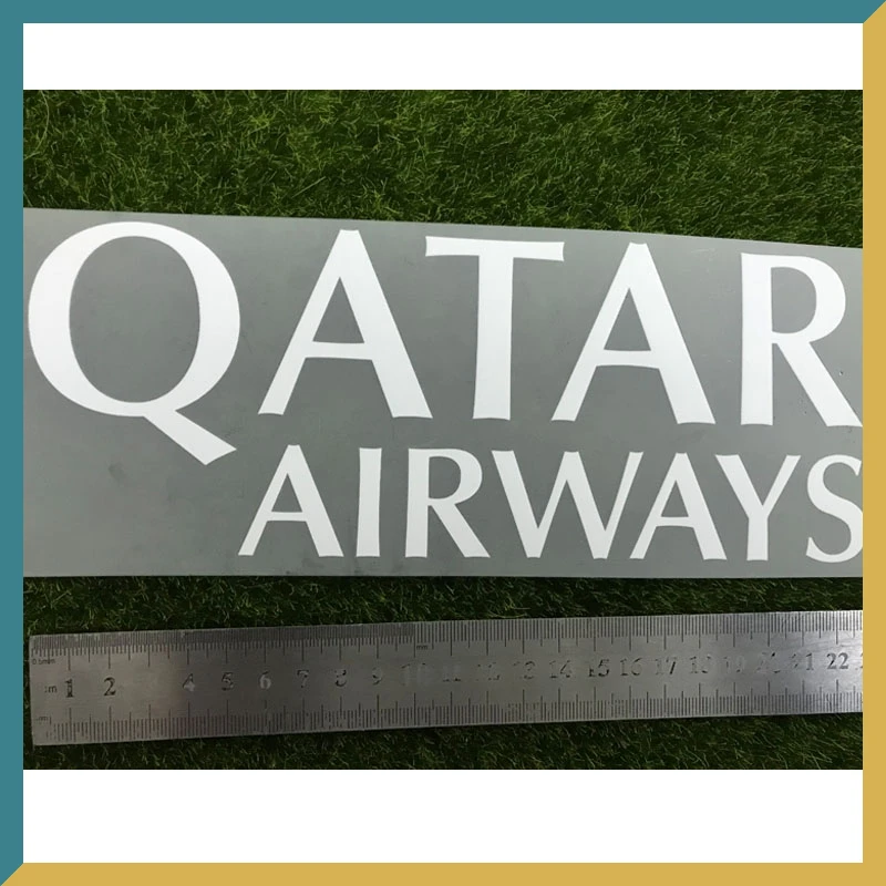 

2016 La Liga Qatar Airways Sponsor Patch Iron On Patches Size is Length is 22.8cm Height is 8.8 cm